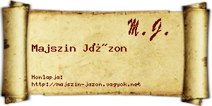 Majszin Jázon névjegykártya